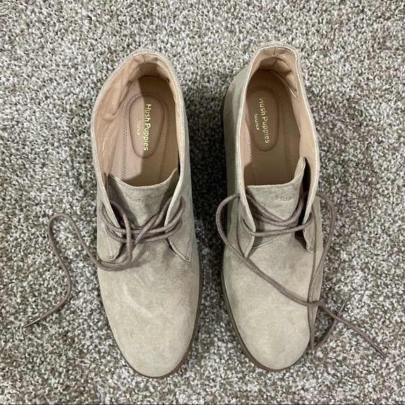 NEW Hush Puppies Cream Suede Oxford Bootie 8.5 - Picture 14 of 16